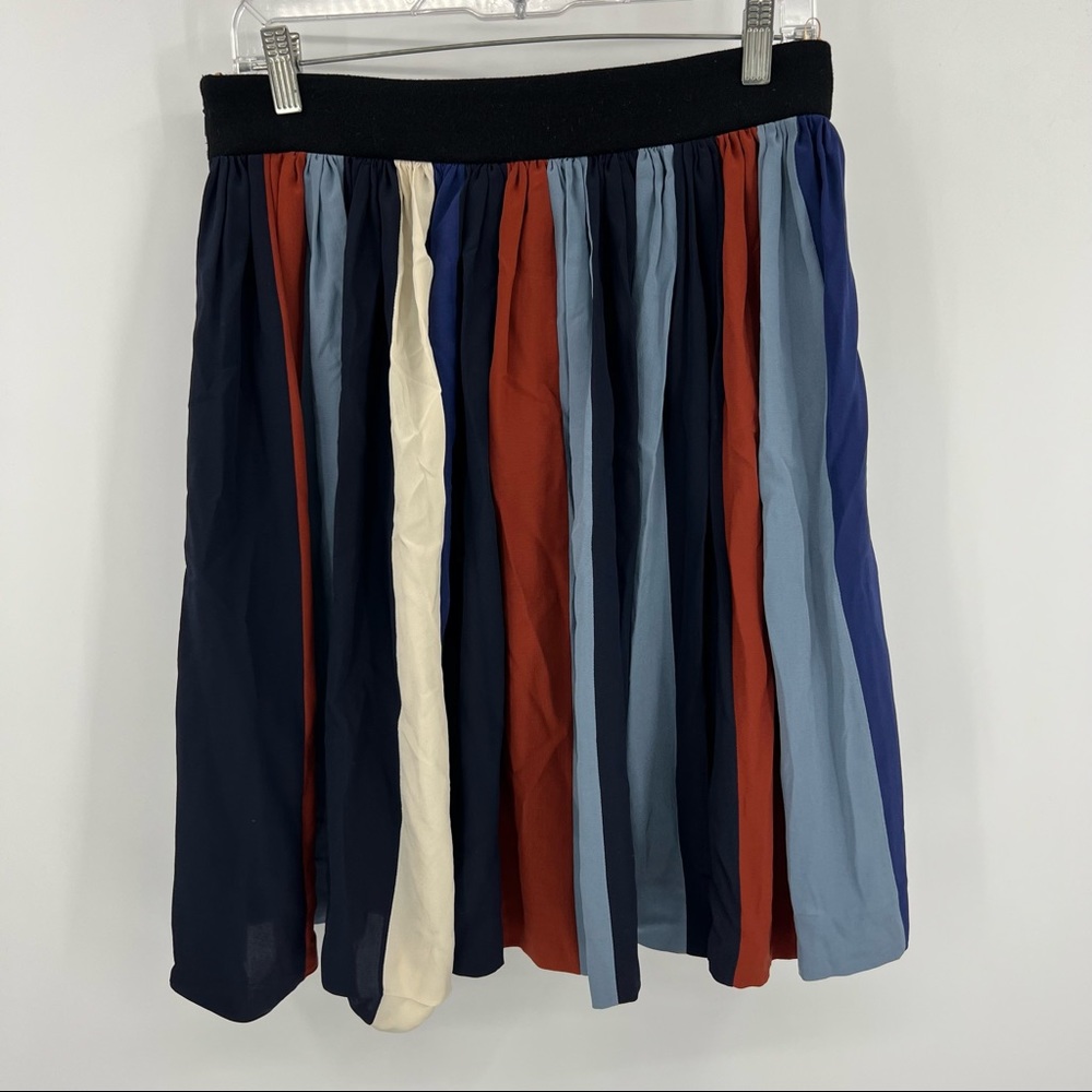 Chloe Striped Wool Pleated Silk Striped Skirt 36 - Picture 5 of 11
